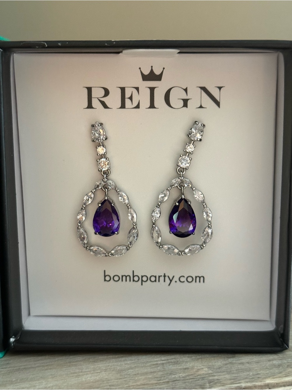 Bomb Party Reign Earrings “Moments In The Mirror” Brand New!!!